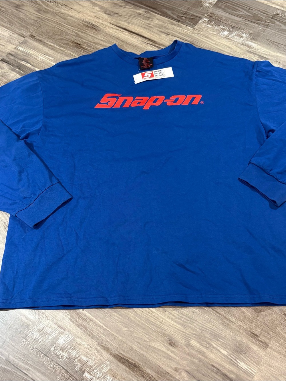 Snap-on Blue Pullover Crew Neck Long Sleeve Shirt Graphic Logo Men’s XXXL NWT